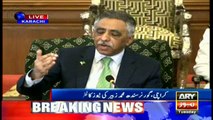 Governor Sindh Muhammad Zubair talks to Media