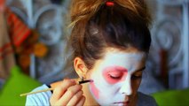 Faire faire crâne sucre tutoriel vers le haut en haut sur Halloween sucre Halloween maquillage crâne