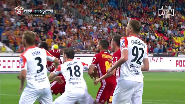 Арсенал Тула - Урал 2-2 обзор матча 14.08.2017 Премьер лига РФПЛ 6 тур HD