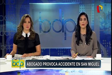 San Miguel: abogado provoca accidente de tránsito y deja dos heridos