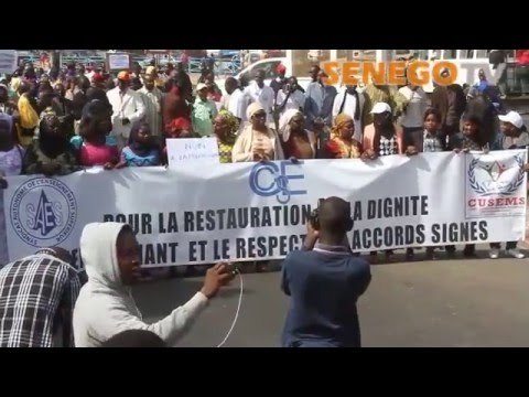 Senego TV: Les enseignants en grève dans les rues de Dakar