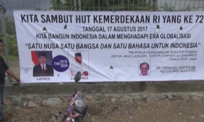 Aparat TNI Copot Baliho Kampanye Dukungan Jokowi-Gatot