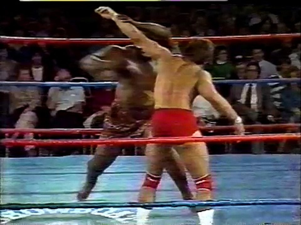 Ugandan Beast Kamala Squashes, Pec Claws, Chokes, Splashes Wrestling Muscle Boy Tom Zenk
