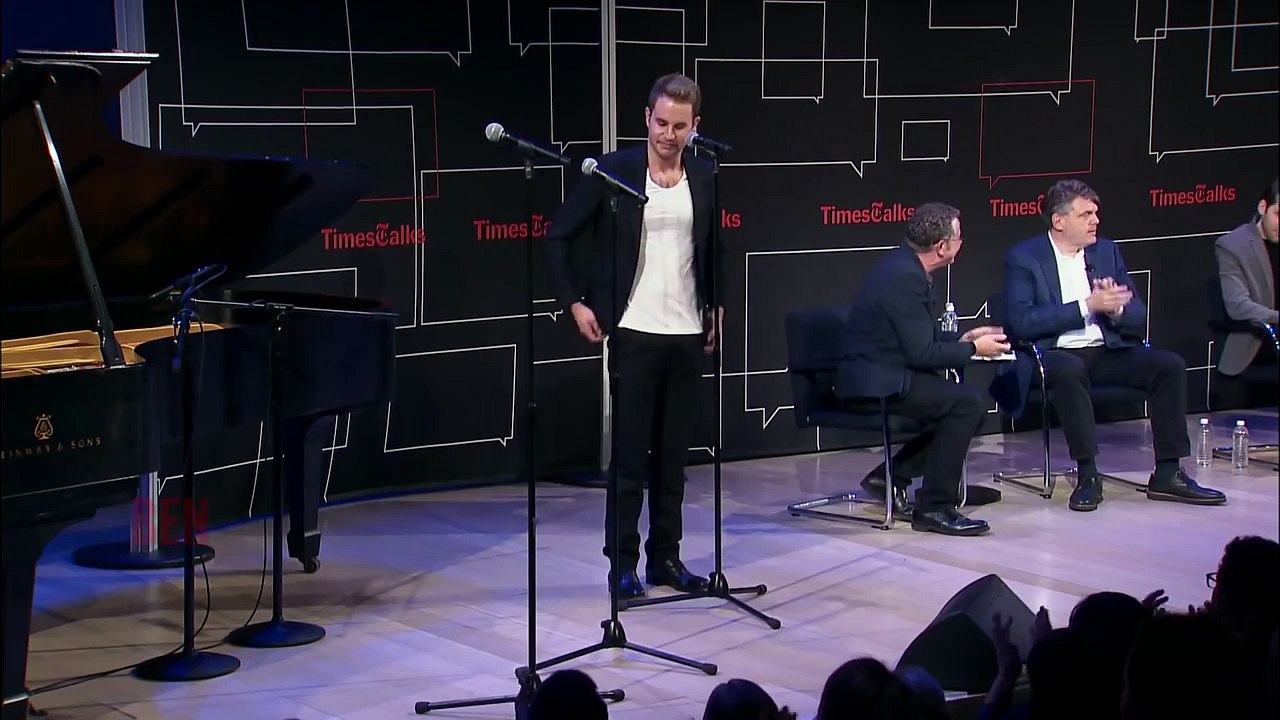 Ben Platt Waving through a Window from Dear Evan Hansen