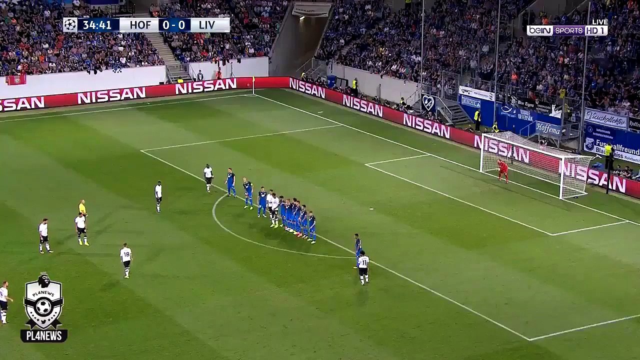 Trent Alexander-Arnold Free Kick Goal Hoffenheim vs Liverpool 0-1 UCL Qualifications 15/08/2017