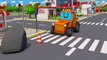 Tractor and Yellow Excavator CRASH on the Road - 3D Animation Episodes For Kids Cars & Truck Stories