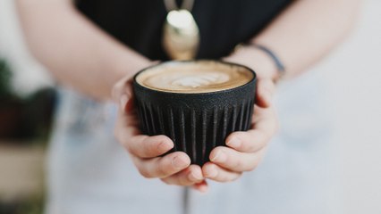 Enjoy your sustainable java in this cup made out of coffee