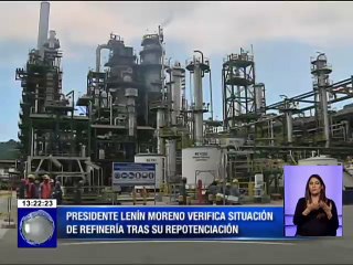 Presidente Lenin Moreno verifica situación de Refinería tras su Repotenciación