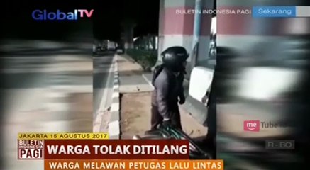 Tolak Ditilang, Pengendara Motor Ini Ngamuk