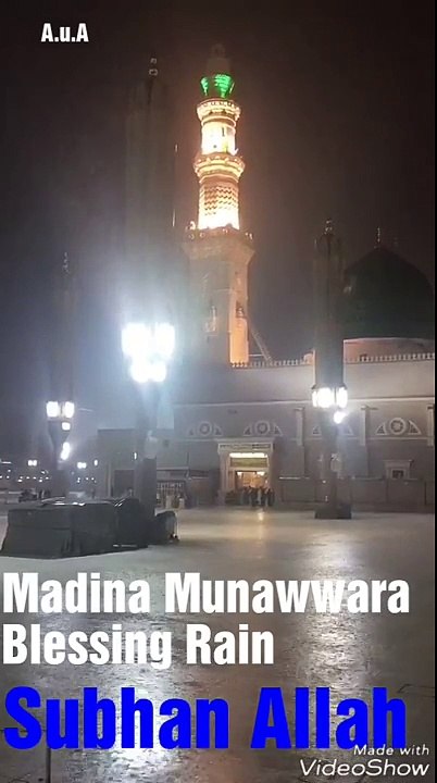 Rain in Madina Munawwara Beautiful viral video saudi arab hijaz ( 720 X 402 )