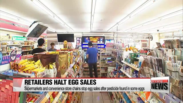 Korean retailers stop egg sales after pesticide found in some eggs