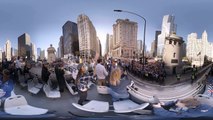 VR 360: Cubs parade bus crosses Chicago River