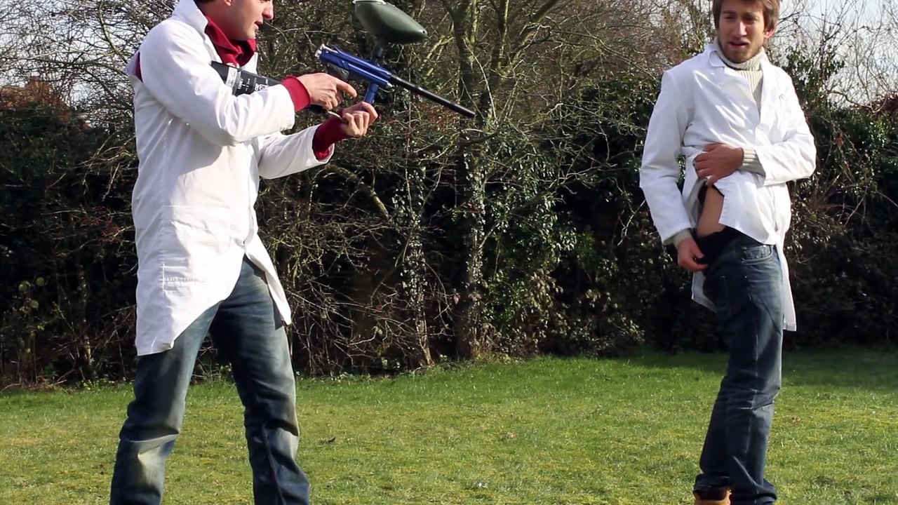 Paintballs against BARE SKIN in Slow Motion - The Slow Mo Guys