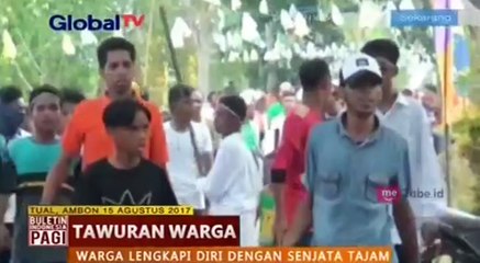 Puluhan Rumah Rusak Akibat Tawuran Warga di Ambon