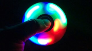 Light Up Led Light Blue Hand Fidget Spinner Review And Giveaway