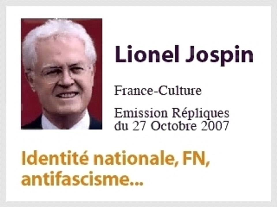 Jospin et la menace brune