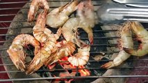 Seafood Barbecue How To Do Prawn And Squid BBQ Cambodian Foods