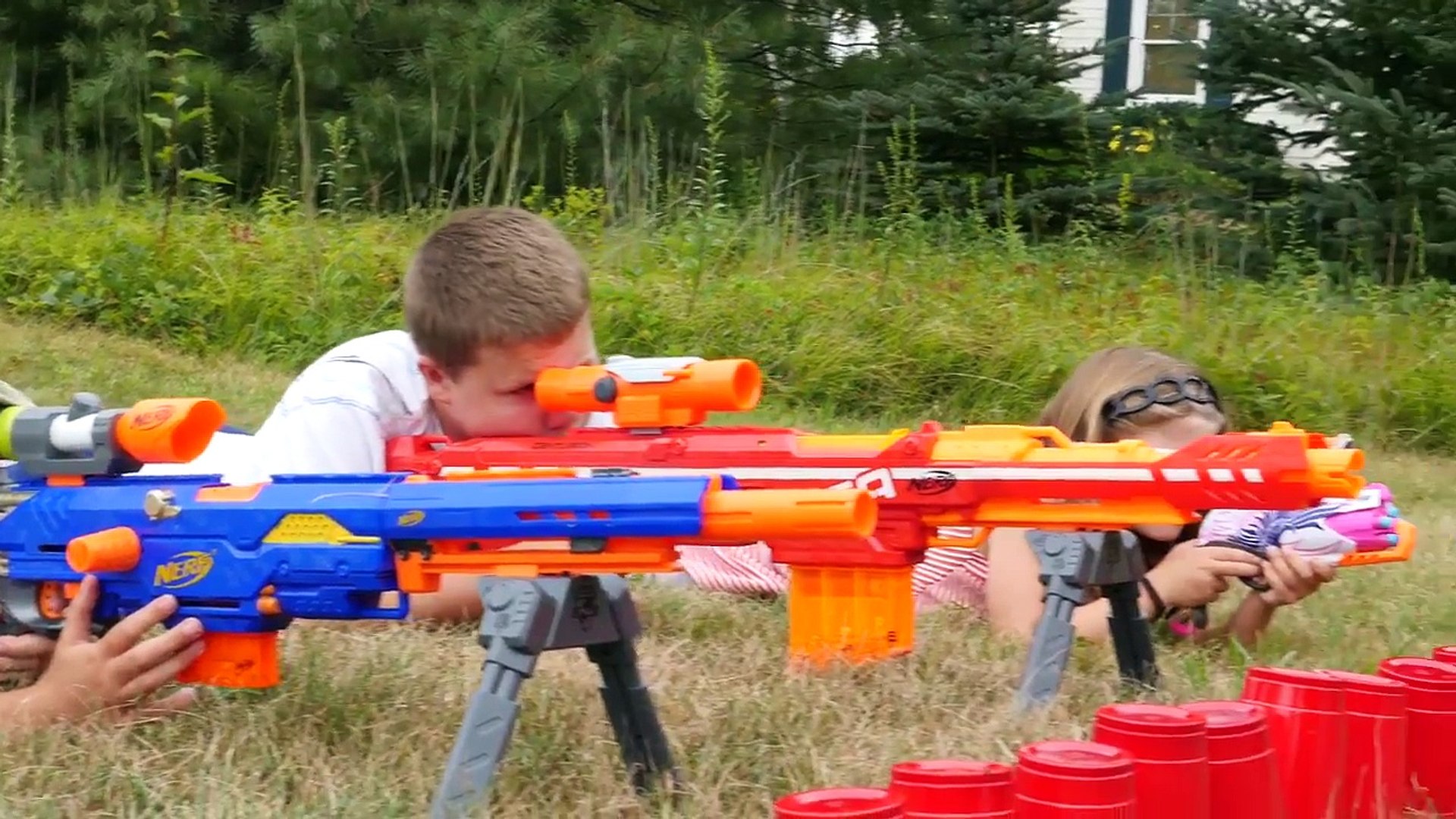 nerf war videos twin toys