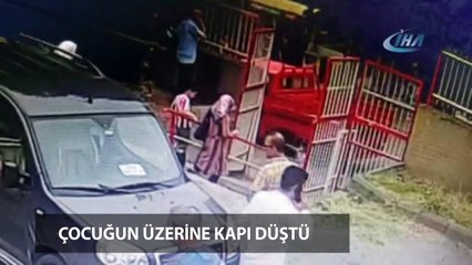 Sağlık merkezinin kapısı 4 yaşındaki çocuğun üzerine düştü
