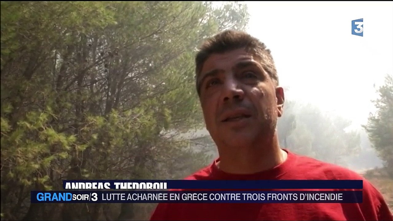Incendies : lutte acharnée en Grèce contre trois incendies