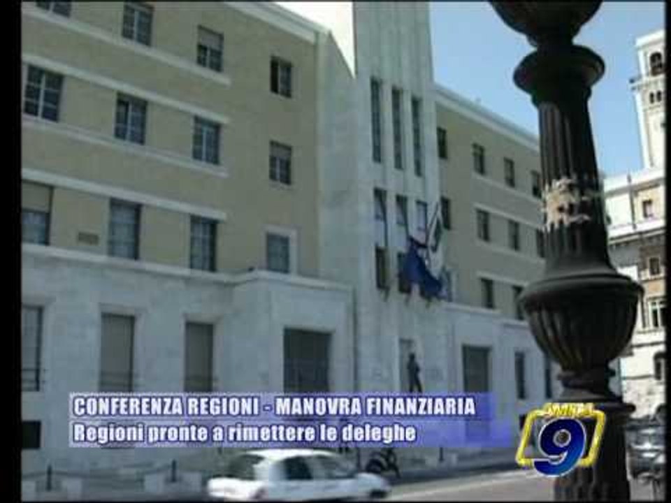 CONFERENZA REGIONI - MANOVRA FINANZIARIA | Regioni pronte a rimettere le deleghe