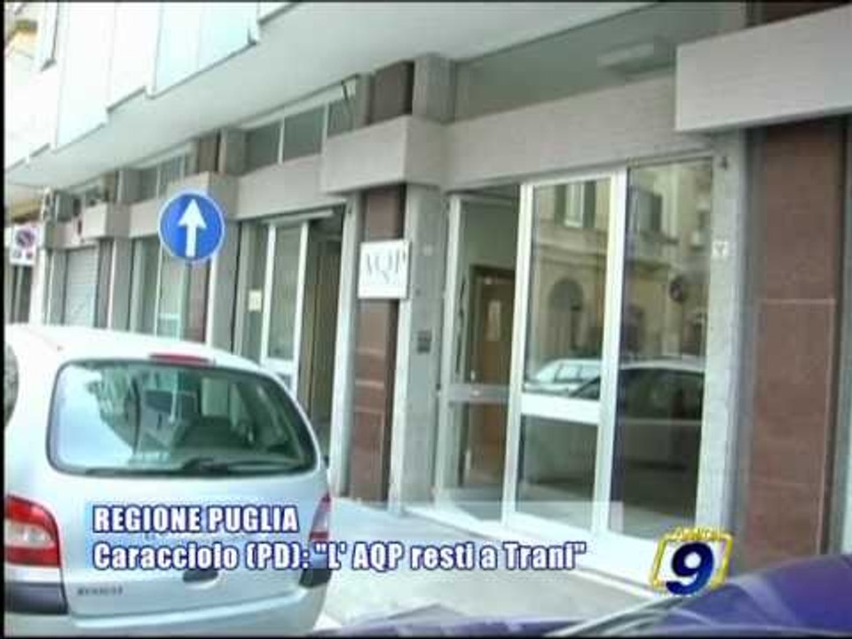 REGIONE PUGLIA | Caracciolo (PD): "L'AQP resti a Trani"