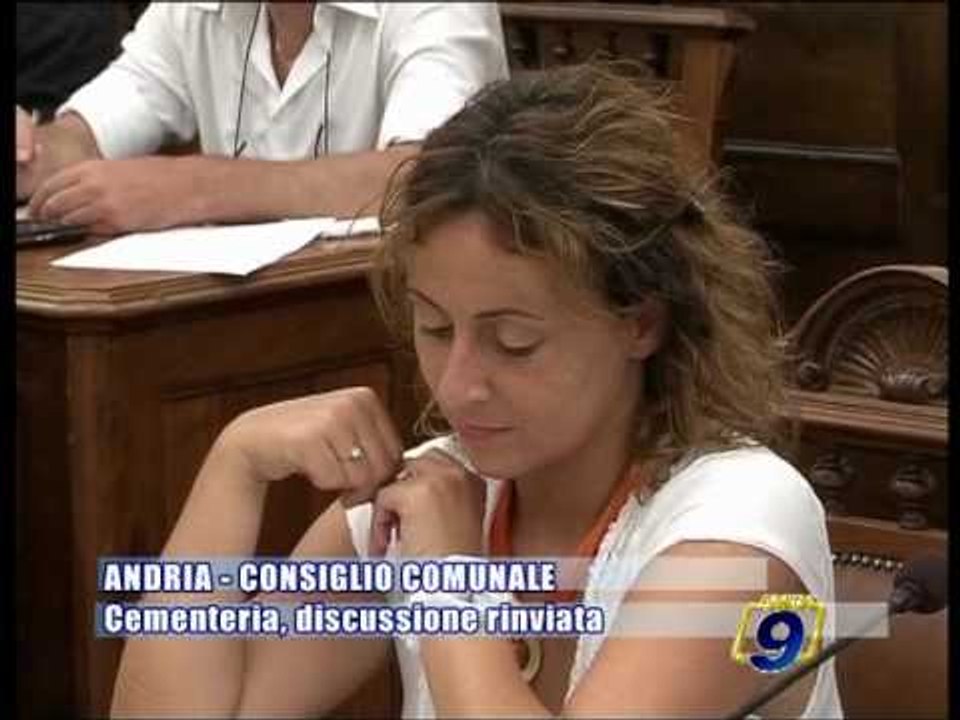 ANDRIA - CONSIGLIO COMUNALE | Cementeria, discussione rinviata