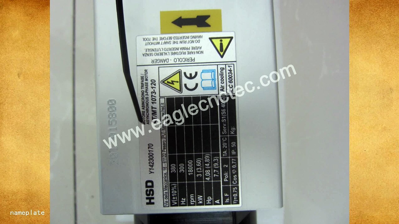 HSD Spindle Italy Air Cooled Manual Tool Change Spindle Motor Show