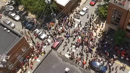 Irkçı saldırının drone görüntüleri