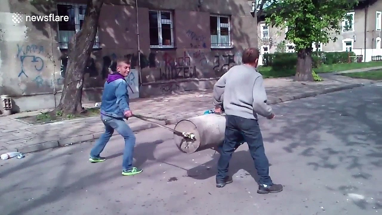 Hilarious homemade cannon fail