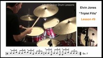 Elvin Jones Triplet Fills Clip #6 Jazz Drum Lessons with JohnX