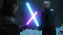 Game of Thrones's Arya Stark and Brienne Duel with Light Sabers In Hilarious New Video