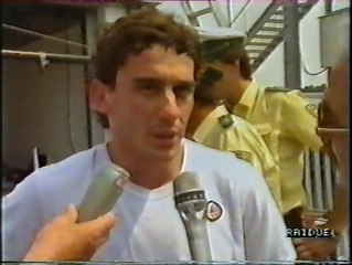 Gran Premio di Germania 1989: Intervista ad A. Senna dopo le qualifiche