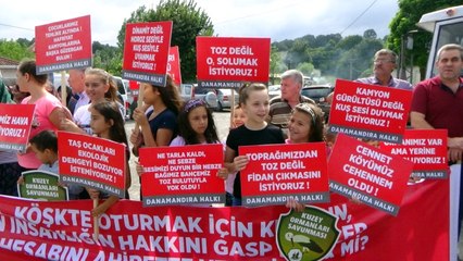 Silivri'de Kadın ve Çocuklardan "Hafriyat Kamyonu" Eylemi