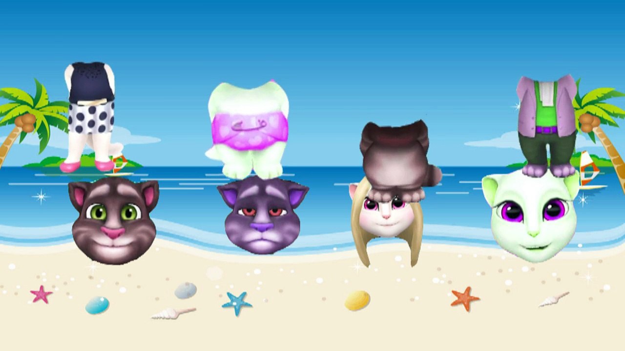 Wrong Heads Family Talking Tom&Angela Funny _ Johnny johnny Yes Papa&Finger Family Song