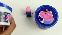 Peppa Pig Play Doh Cans Dough Popsicles and Desserts with Peppa Camper Van and George Toys