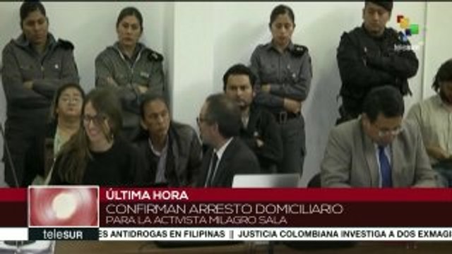 Aprueban prisión domiciliaria de la activista argentina Milagro Sala