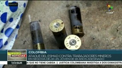 Colombia: asesinan a joven minero en paro de Segovia