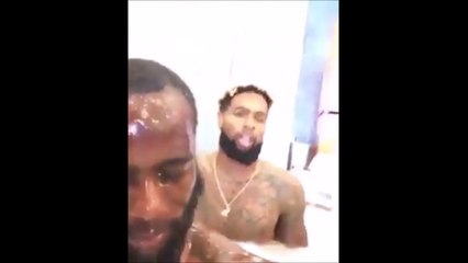 WTF: Giants Odell Beckham Jr. Sings Marvin Gaye In The Hot Tub with Teammate!