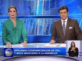 Aprueban comparecencias de Celi y Baca Mancheno a la Asamblea