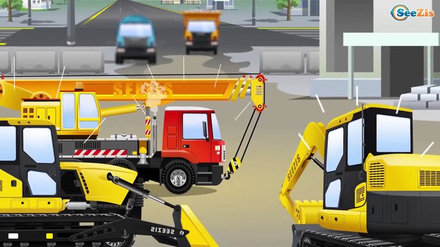 Мультики для детей Трактор едет на помощь в городке Видео для детей Tractor on the road kids video