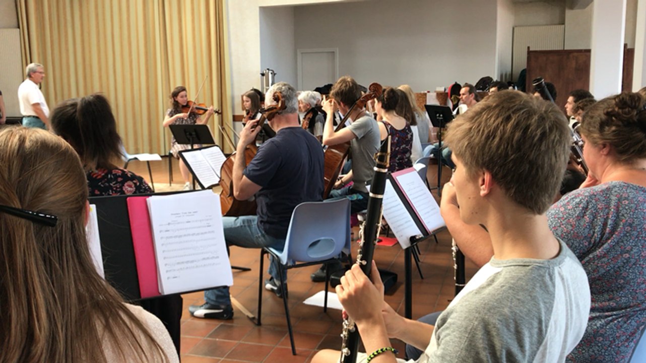 Première répétition des jeunes musiciens stagiaires