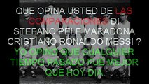 Di Stefano : habla de Real Madrid vs Santos Messi ,Cristiano Ronaldo, Pelé Maradona