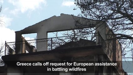 Fire-hit Greece calls off EU help as conditions improve