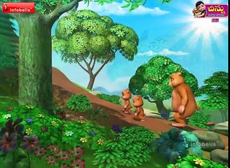The Bear Song | Chinnu Telugu Rhymes for Children | Infobells