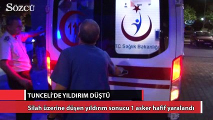 Görevdeki askerlerin üzerine yıldırım düştü