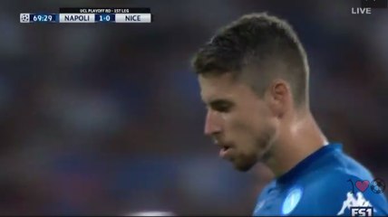 Jorginho (Penalty) GOAL HD Napoli (Ita) 2-0 Nice (Fra) 16.08.2017