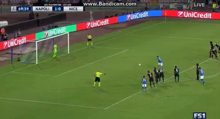 Penalty Jorginho Napoli 2 - 0 Nice 16.08.2017 HD