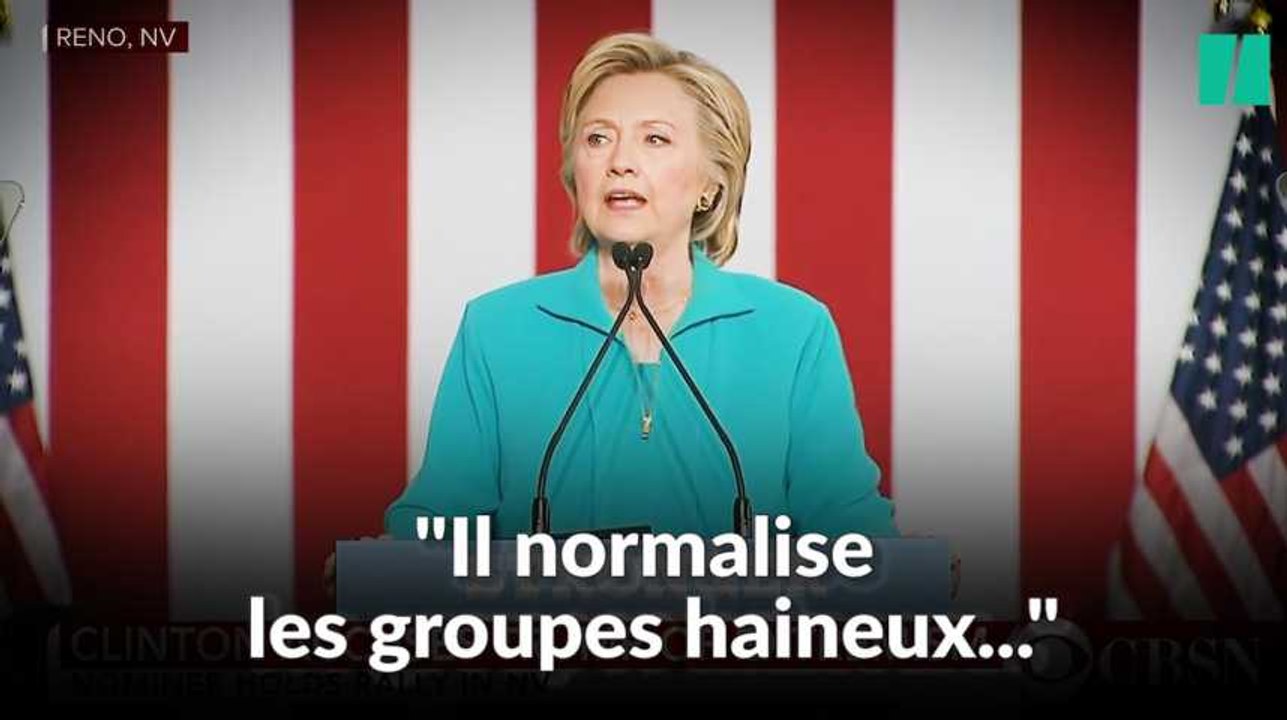 Hillary Clinton nous avait prévenus de la menace suprémaciste et raciste derrière Trump