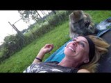 Macaque Grooms His Owner With Light Slaps